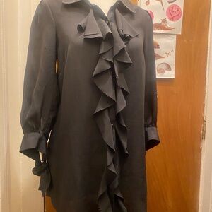 Twelve by Twelve Black Ruffle Long Sleeve Dress